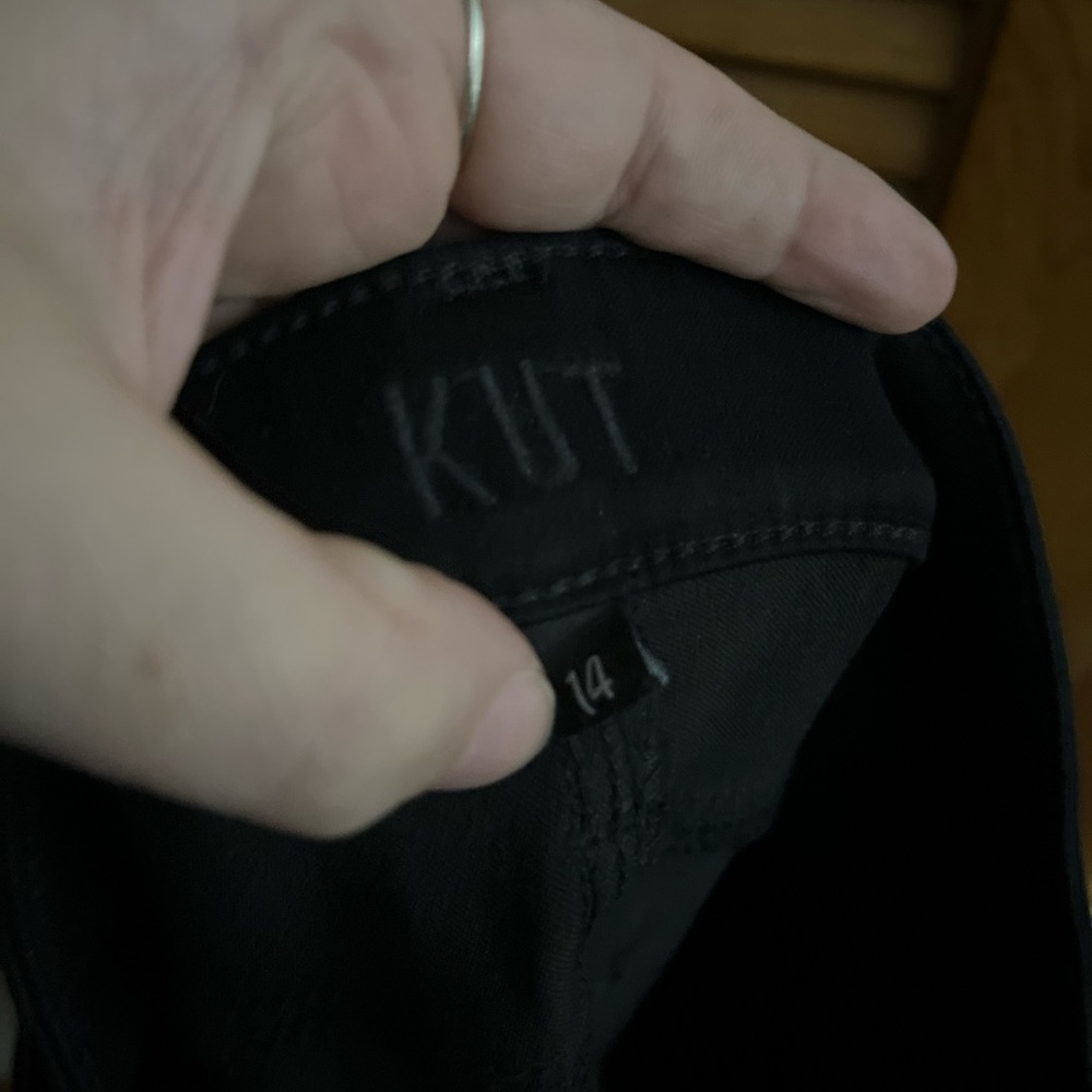 Kut from the Kloth high rise toothpick skinny black jeans size 14 - Picture 5 of 8